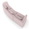 Sofá Curvo Decorativo Kimiko 427cm 5 Lugares Sala de Estar com Chaise Veludo Rosê G52 - Gran Belo - 4