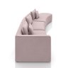 Sofá Curvo Decorativo Kimiko 427cm 5 Lugares Sala de Estar com Chaise Veludo Rosê G52 - Gran Belo - 3