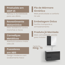 Ver imagem 4 de Kit Armário de Banheiro Fimap Gabinete com Cuba Lavatório King 73cm Fimap Grafite