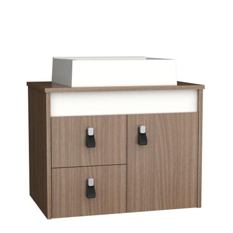 Gabinete para Banheiro Tech 2g 60cm Suspenso Branco