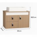 Ver imagem 2 de Gabinete para Banheiro Tech 2g 60cm Suspenso Branco