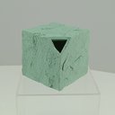 Ver imagem 4 de Vaso Decorativo Enfeite Planta Aparador Cubo Resina 12x15x15cm Verde
