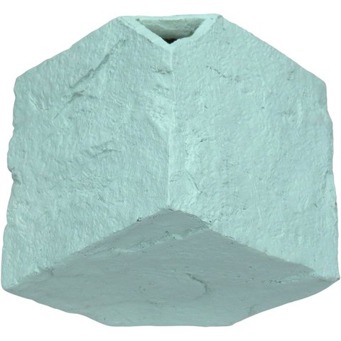 Vaso Decorativo Enfeite Planta Aparador Cubo Resina 12x15x15cm Verde