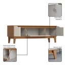 Ver imagem 7 de Rack para TV até 70 Polegadas 160cm 03 Portas Cinamomo/Off White Veneto