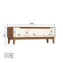 Ver imagem 3 de Rack para TV até 70 Polegadas 160cm 03 Portas Cinamomo/Off White Veneto