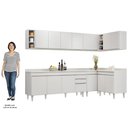 Ver imagem 5 de Armário de Cozinha Modulado de Canto 7 Peças Cp35 Balcão com Tampo Branco - Lumil Lumil Móveis
