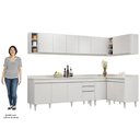 Ver imagem 5 de Armário de Cozinha Modulado de Canto 7 Peças Cp35 Balcão com Tampo Branco - Lumil Lumil Móveis