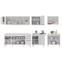 Ver imagem 6 de Armário de Cozinha Modulado de Canto 7 Peças Cp35 Balcão com Tampo Branco - Lumil Lumil Móveis