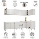 Ver imagem 3 de Armário de Cozinha Modulado de Canto 7 Peças Cp35 Balcão com Tampo Branco - Lumil Lumil Móveis