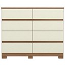 Ver imagem 6 de Cômoda Quarto 136cm 8 Gavetas Morin Jatobá/Areia S01 - Mpozenato