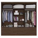 Ver imagem 2 de Guarda Roupa Casal Maximus 6 Portas 6 Gavetas Jacarandá Fosco - Zanzini