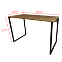 Ver imagem 4 de Mesa Escrivaninha Home Office Estilo Industrial 100% Mdf com Usb/tipo-c Embutido:carvalho/freijó