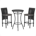 Ver imagem 1 de Mesa Bistro e 2 Banquetas Roma Preta Corda Náutica 11 Trama Original