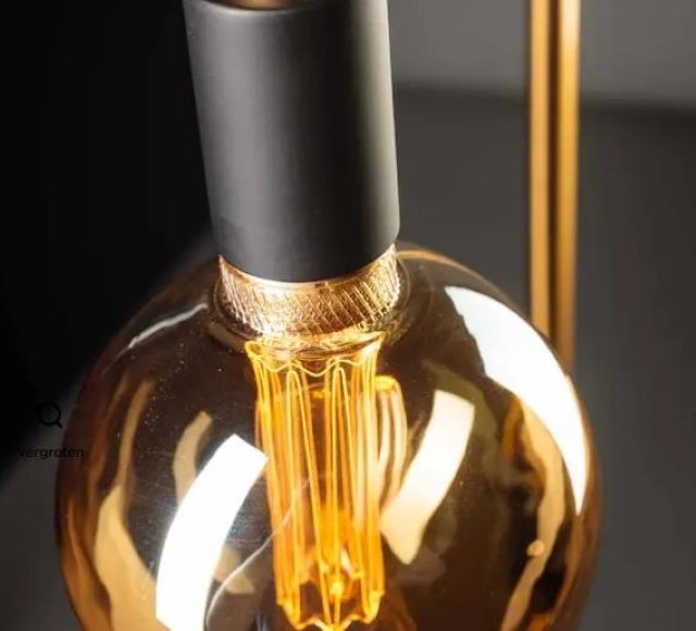 Luminária de Chão Moderna Metálica Curva p/1 Lâmpada E27 1,40m - Dourada - 2