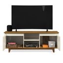 Ver imagem 4 de Rack / Bancada FL Para TV Até 55'' Estilo Retrô Com Estrutura dos Pés em Madeira Tampo e Portas em M