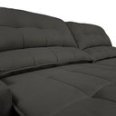 Ver mais imagens de Sofá com Porta Copos Carregador USB Ret Rec Arizona 2,30m - Netsofas - Chumbo