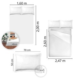Jogo de Cama Queen Size Liso 300 Fios Nova América:branco - 4