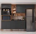 Ver imagem 2 de Armario de Cozinha Modulada 4 Peças com Nicho Decorativo 280cm Isabelle Delmarco