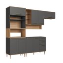 Ver imagem 4 de Armario de Cozinha Modulada 4 Peças com Nicho Decorativo 280cm Isabelle Delmarco