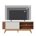 Ver imagem 3 de Rack Otawa 160cm P/tv até 60 Polegadas C/detalhe Ripado e Pés em Madeira Maciça Colibri