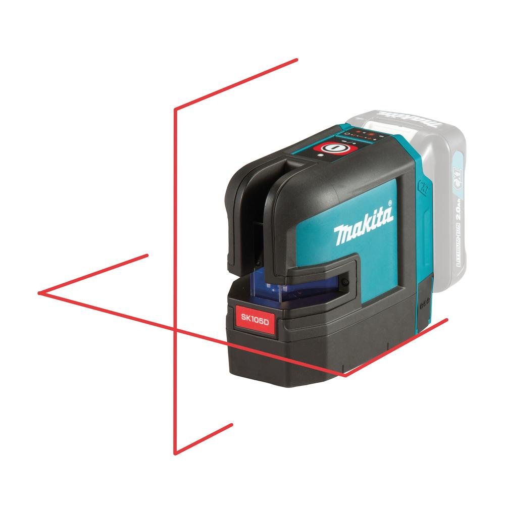 Nivelador Laser de Linhas Cruzadas 25m Resistente Água com Bolsa Suporte de Parede Sk105dz Makita - 6