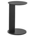 Ver imagem 1 de Mesa Lateral de Apoio Orgânica Chanfrada Artesano 35 Cm (larg) Mdp Nero (preto) Pés Madeira Maciç