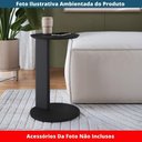 Ver imagem 3 de Mesa Lateral de Apoio Orgânica Chanfrada Artesano 35 Cm (larg) Mdp Nero (preto) Pés Madeira Maciç