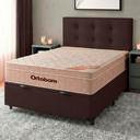 Ver imagem 1 de Kit Cama Box Bau + Cabeceira + Colchão Casal Molas Ensacadas - Airtech - Ortobom