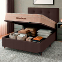 Ver imagem 5 de Kit Cama Box Bau + Cabeceira + Colchão Casal Molas Ensacadas - Airtech - Ortobom