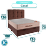 Kit Cama Box Bau + Cabeceira + Colchão Casal Molas Ensacadas - Airtech - Ortobom - 3