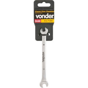 Chave Fixa 14x15mm Cromo Vanádio Cromada Cartela - Vonder