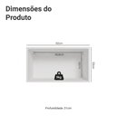 Ver imagem 3 de Armário Aéreo de Cozinha G2560073PRRF 60cm 1 Porta Basculante Vidro Reflecta Bronze Branco-Preto