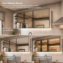 Ver imagem 2 de Armário Aéreo de Cozinha G2560073PRRF 60cm 1 Porta Basculante Vidro Reflecta Bronze Branco-Preto