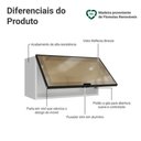 Ver mais imagens de Armário Aéreo de Cozinha G2560073PRRF 60cm 1 Porta Basculante Vidro Reflecta Bronze Branco-Preto