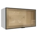 Ver imagem 1 de Armário Aéreo de Cozinha G2560073PRRF 60cm 1 Porta Basculante Vidro Reflecta Bronze Branco-Preto
