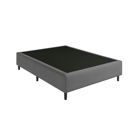 Base Cama Box Casal Suede 138x188 Cinza
