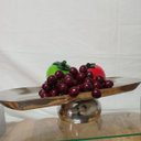 Ver imagem 2 de Prato para Doces de Inox Prata 8x40x15cm Boleira Festa Servir Sobremesa Mesa