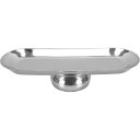 Ver imagem 1 de Prato para Doces de Inox Prata 8x40x15cm Boleira Festa Servir Sobremesa Mesa