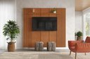Ver imagem 4 de Painel para TV até 75 Polegadas 100% MDF 234CMX250CM Prateleira Apolo - Mavaular Naturale