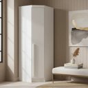Ver imagem 1 de Guarda Roupa de Canto Oblíquo Modulado 1 Porta Branco Line Infinity
