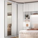Ver imagem 2 de Guarda Roupa de Canto Oblíquo Modulado 1 Porta Branco Line Infinity