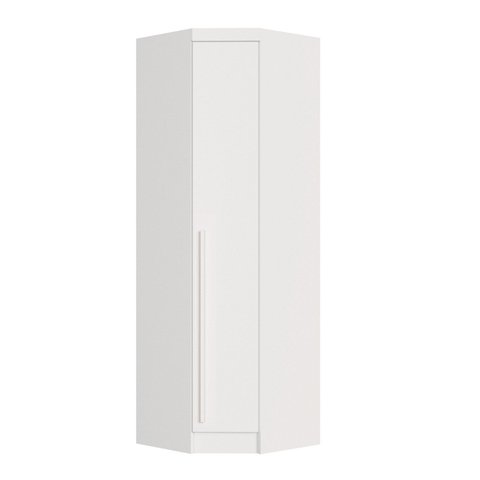 Guarda Roupa de Canto Oblíquo Modulado 1 Porta Branco Line Infinity