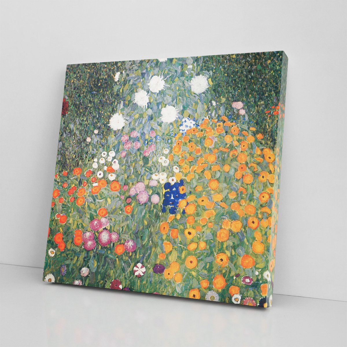 Quadro Jardim Florido Gustav Klimt Flores Canvas 120x120cm - 2
