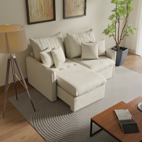 Sofá Cama Retrátil e Reclinável 180cm Colibri CabeCasa MadeiraOriginals
