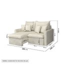 Ver imagem 3 de Sofá Cama Retrátil e Reclinável 180cm Colibri CabeCasa MadeiraOriginals Bege