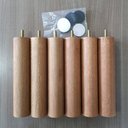 Ver imagem 2 de Kit 6 Pés de Madeira 20cm Pe para Cama Box Solteiro Pés para Móveis Pé Palito Mel