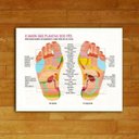 Ver imagem 2 de Quadro Mapa Reflexologia Podal 24x18cm:Madeira preta