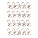 Ver imagem 1 de Kit 20 Cadeiras De Madeira Dobravel Sem Pintura/Crua - Marrom