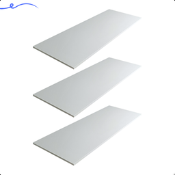 Kit 3 Prateleira Branca 90X40 Tampo Tabua Mdf  Organizadora Decoração Cozinha Quarto Banheiro Sala - 2