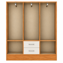 Ver imagem 3 de Guarda Roupa Casal 6 Portas 2 Gavetas Jamaica 170cm Cinamomo/Off White - Fellicci Móveis